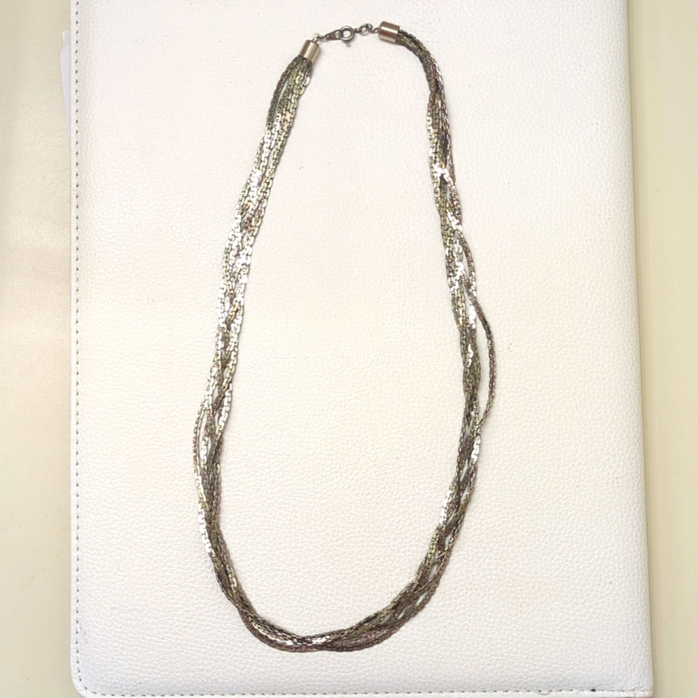 Vintage Silver Multi-Chain Necklace